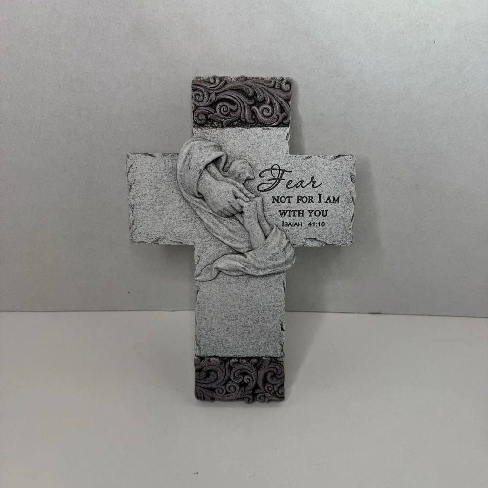 Bible‎ Verse Cross Display Isaiah 41:10 God Jesus Decor I Will Strengthen You